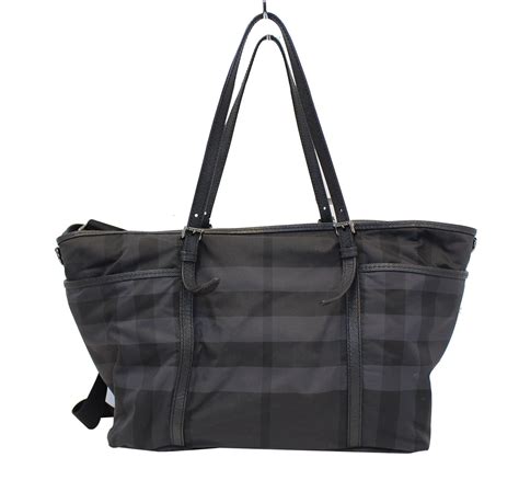 burberry tonal check diaper bag black|Burberry Graceford Tonal Check Diaper Bag, Black .